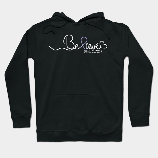 Believe- Testicular Cancer Gifts Testicular Cancer Awareness Hoodie by AwarenessClub